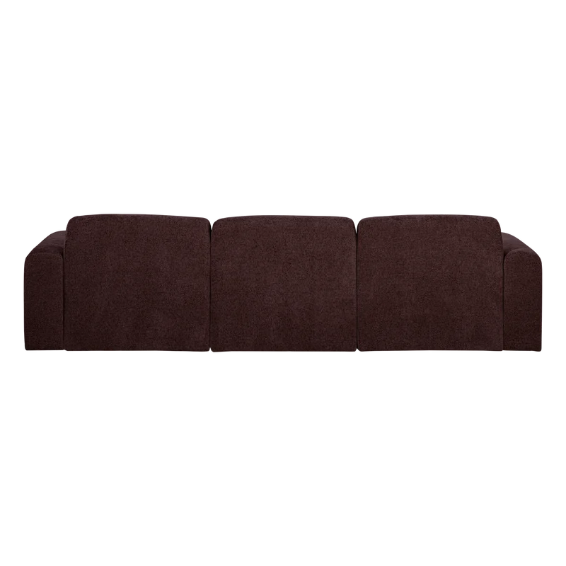 Umina 3-Sitzer-Sofa slub chenille Bordeauxrot
