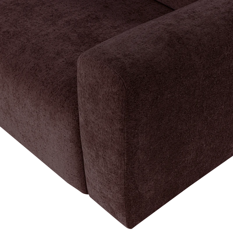 Umina 3-Sitzer-Sofa slub chenille Bordeauxrot