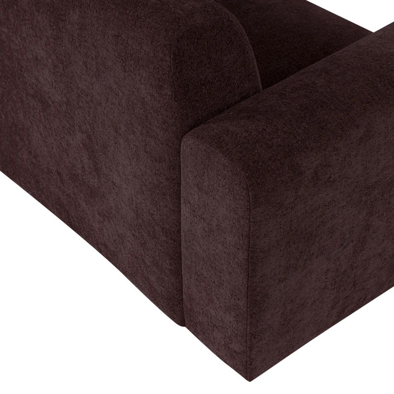 Umina 3-Sitzer-Sofa slub chenille Bordeauxrot
