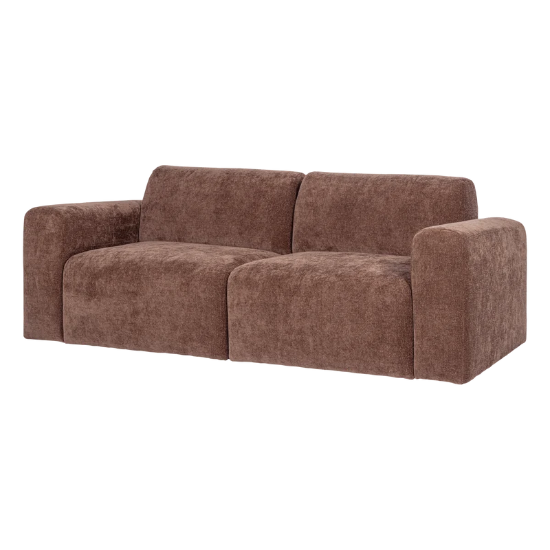 Umina 2-Sitzer-Sofa slub chenille Altrosa
