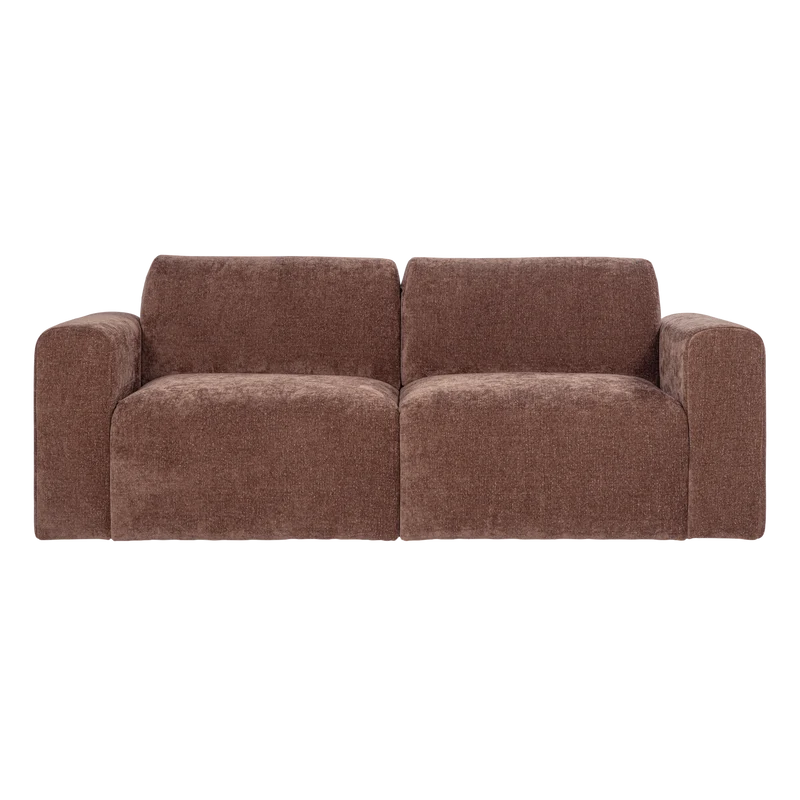 Umina 2-Sitzer-Sofa slub chenille Altrosa