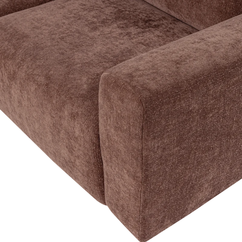 Umina 2-Sitzer-Sofa slub chenille Altrosa