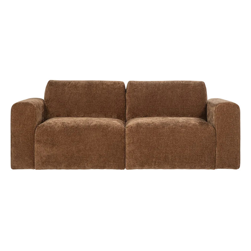Umina 2-Sitzer-Sofa slub chenille hellbraun