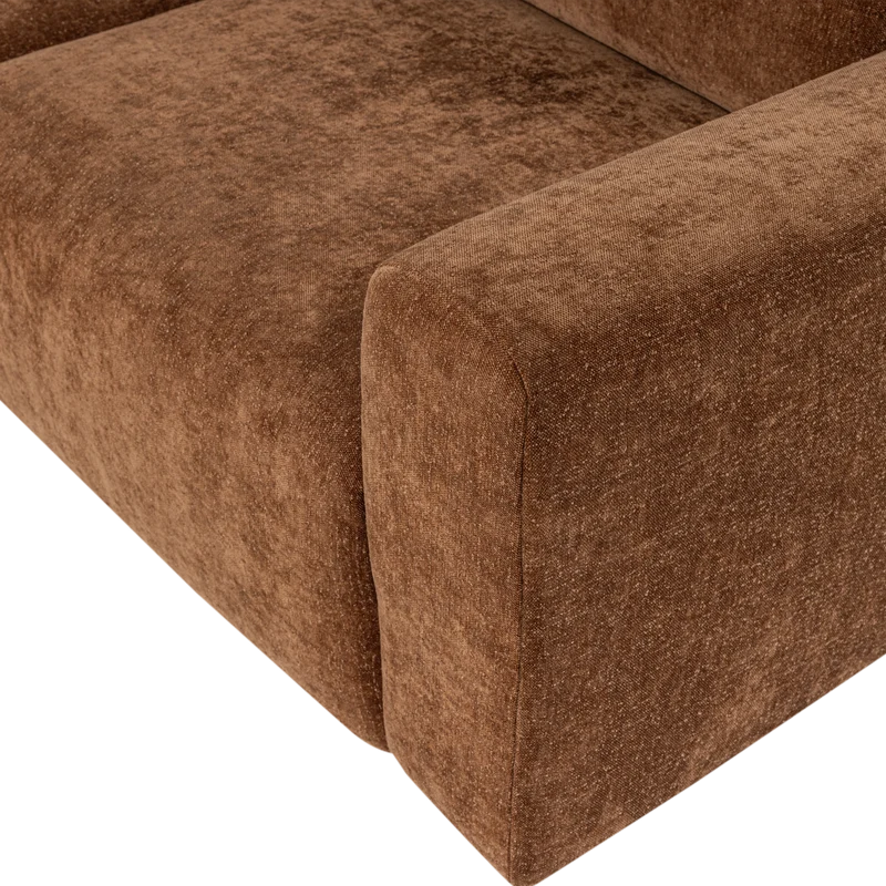 Umina 2-Sitzer-Sofa slub chenille hellbraun