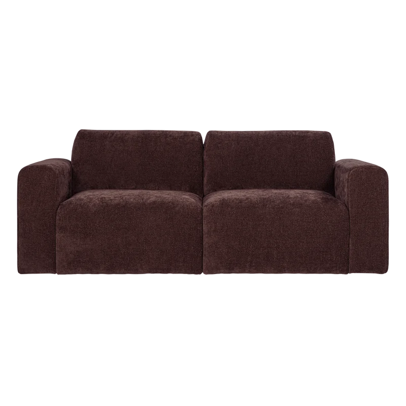 Umina 2-Sitzer-Sofa slub chenille Bordeauxrot