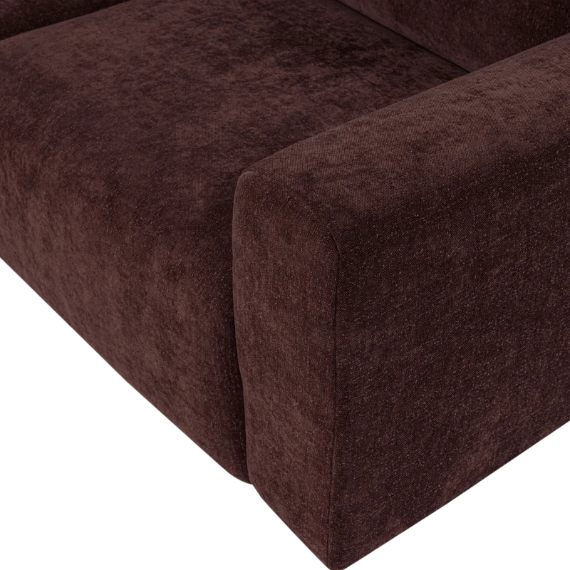 Umina 2-Sitzer-Sofa slub chenille Bordeauxrot
