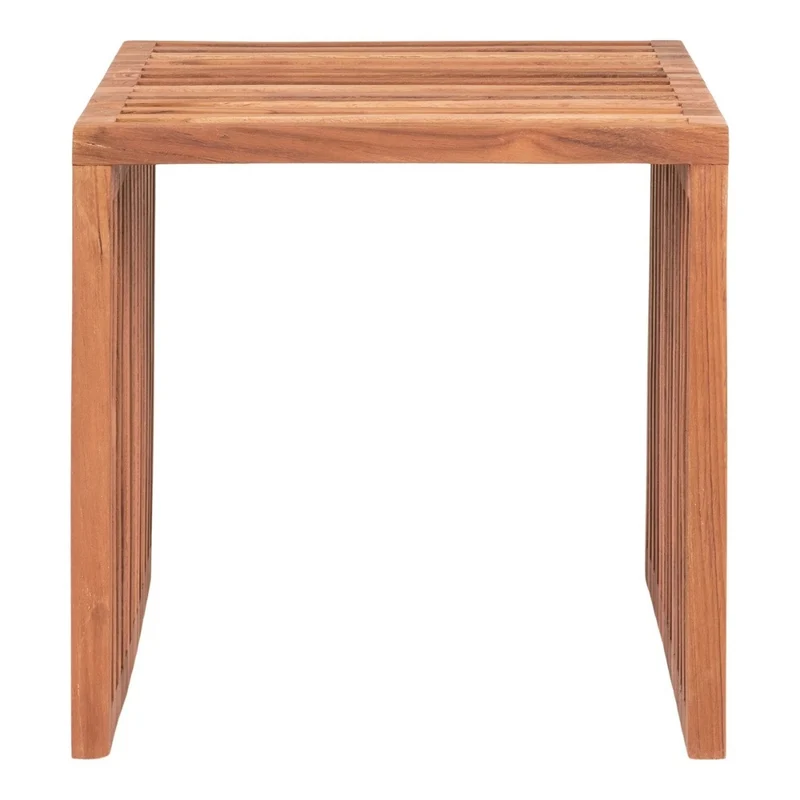 Natürlicher Beistelltisch LINETA 40cm Teakholz In-/Outdoor