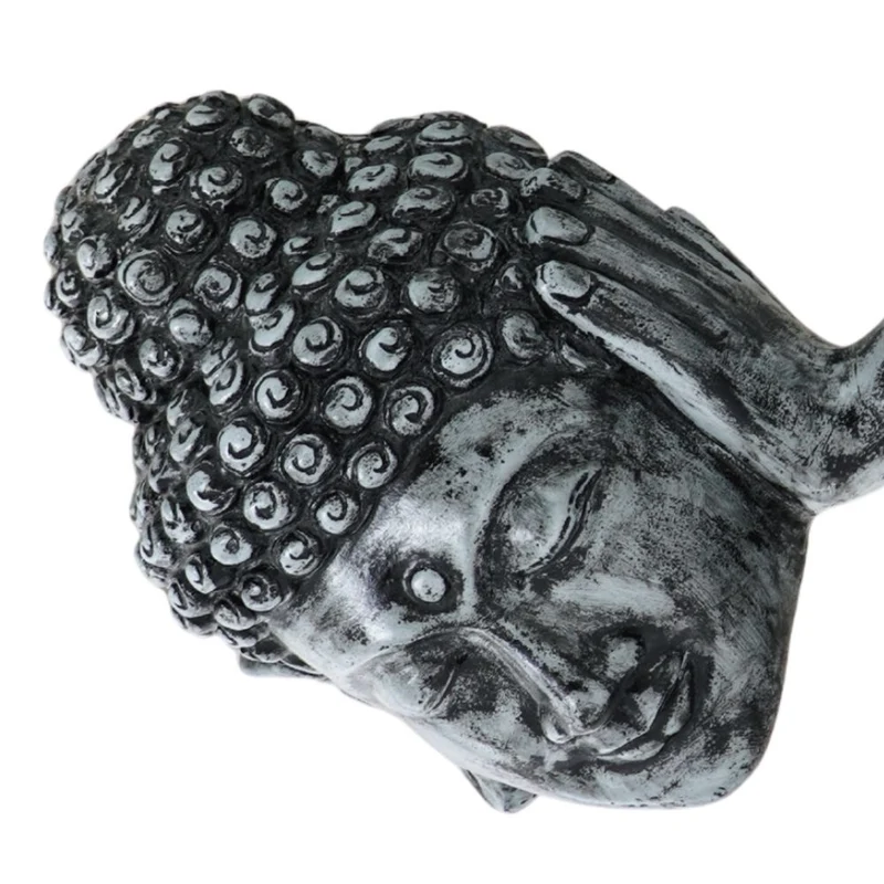 Spirituelle Buddha Statue RELAX ca.70cm antik-grau Deko Skulptur