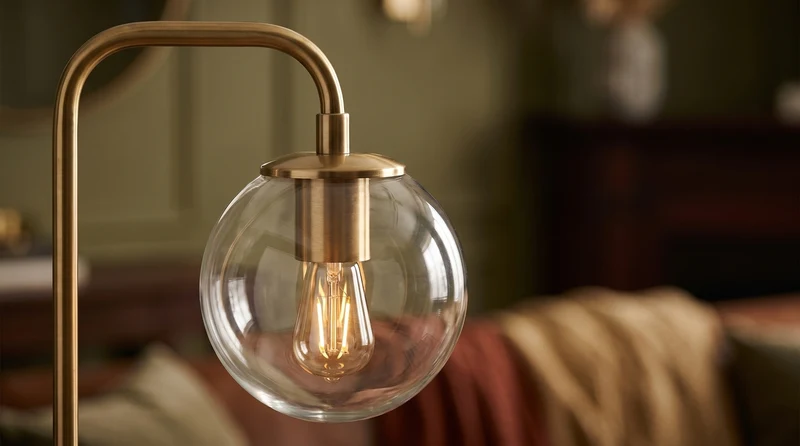 KAWOLA Stehlampe BRIXEN Glas vintage