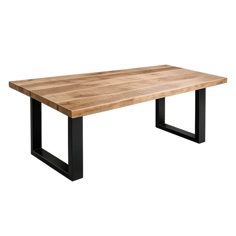 Esstisch CRAFT 160cm Mango natur Massivholz Metall Kufengestell