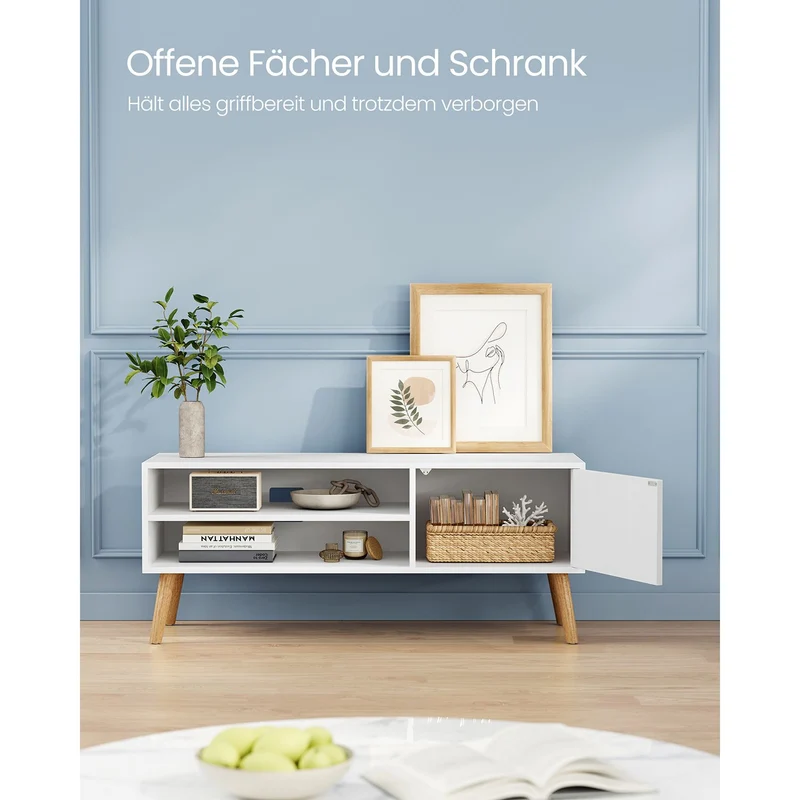 TV-Möbel – 1 Tür – 40 x 120 x 49 cm – Skandinavisch – für TVs bis 55 Zoll