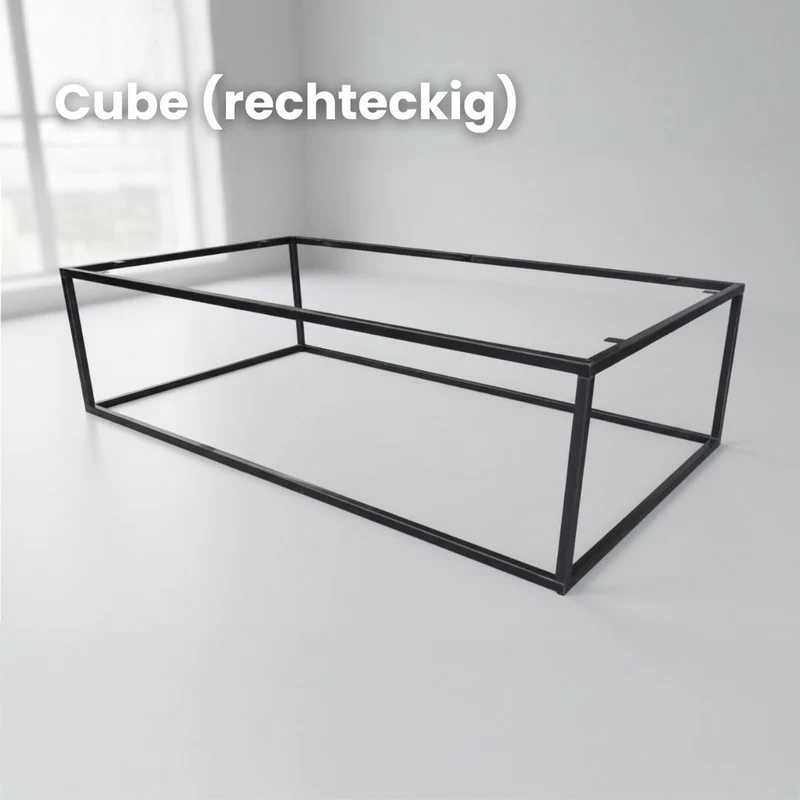 Couchtisch Rechteckig aus Eiche | Gerade Kante | verschiedene Gestelle