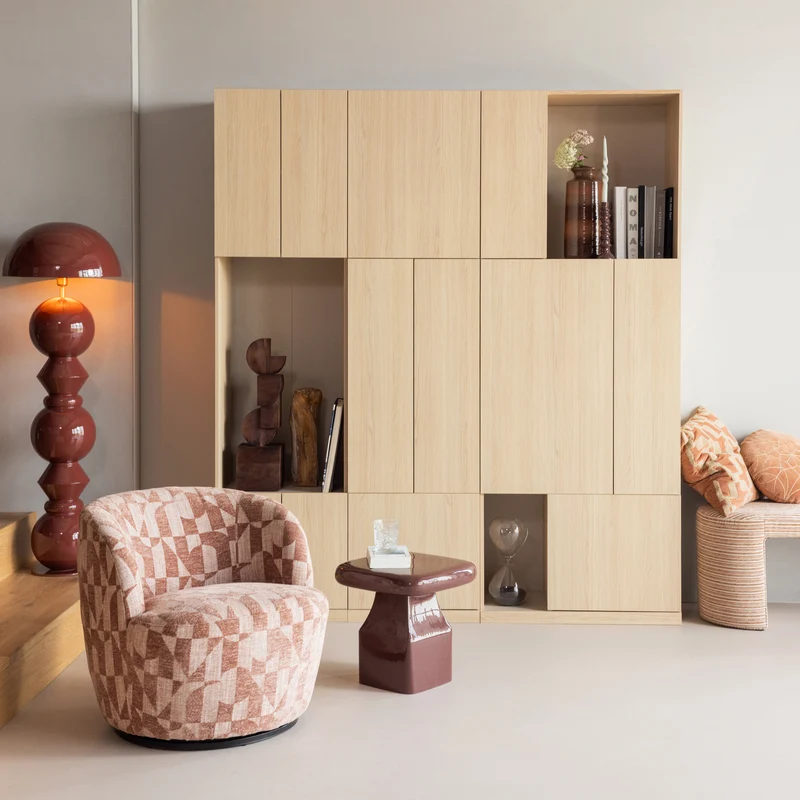 Build ablageschrank 80 cm eichendekor natur