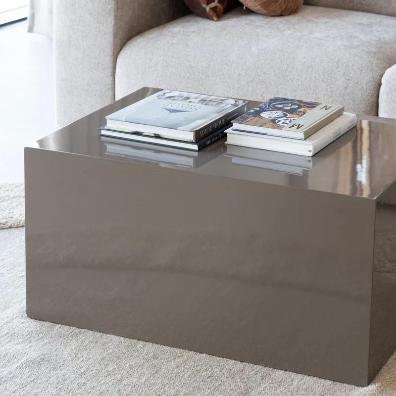 Savo couchtisch mdf hochglanz mokkabraun