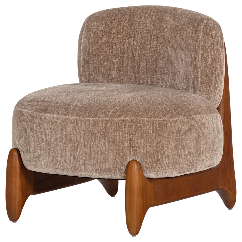 Runi Sessel Holz/Velvet Sand