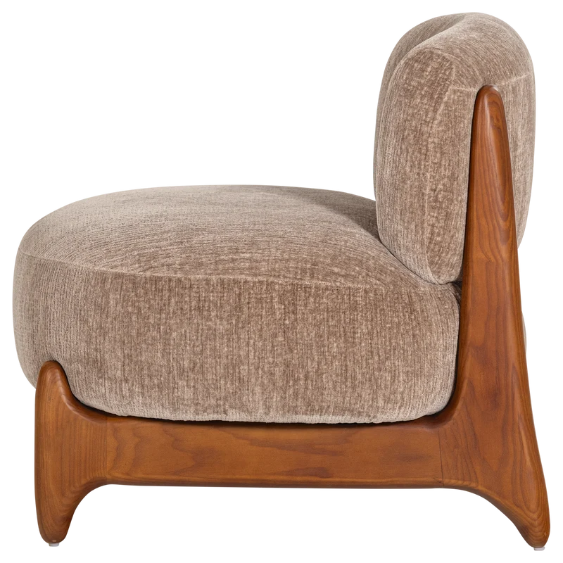 Runi Sessel Holz/Velvet Sand
