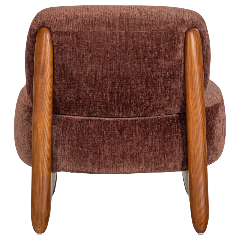 Runi Sessel Holz/Velvet Lila/Braun