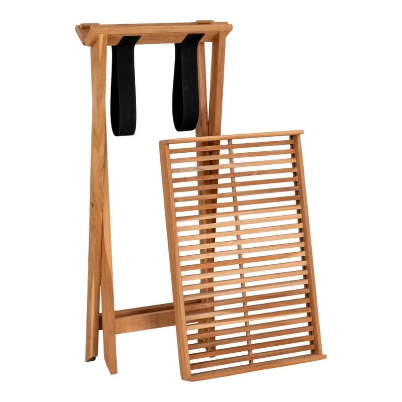 Klappbarer Teak Tablett-Tisch FLEX 70cm natural Beistelltisch