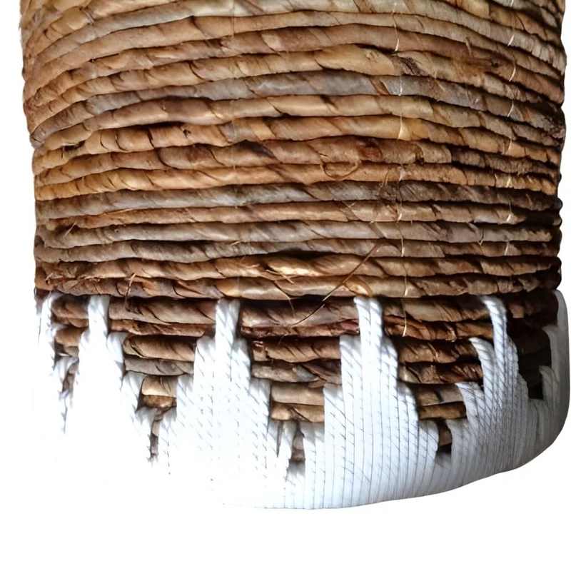Natur Korb RUSH 65cm rund Binsen geflochten natural Handmade