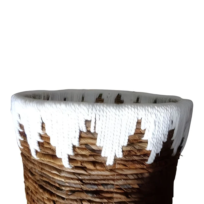 Natur Korb RUSH 45cm rund Binsen geflochten natural Handmade