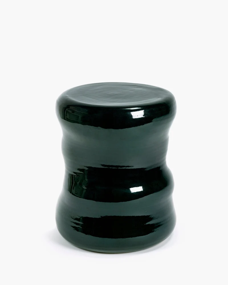 Organic stool/side table green Pawn