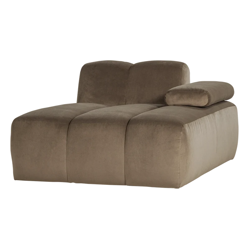 Mojo chaise longue element rechts samt taupe