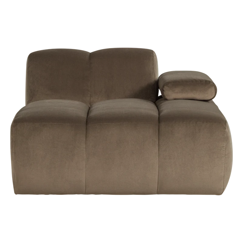 Mojo chaise longue element rechts samt taupe