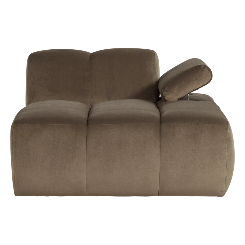Mojo chaise longue element rechts samt taupe