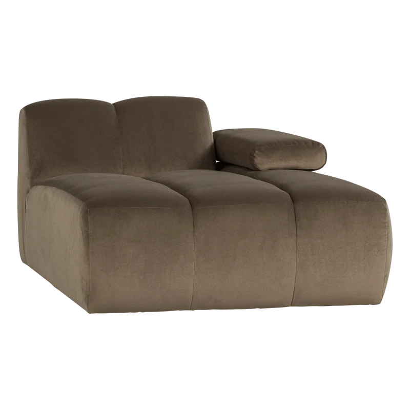 Mojo chaise longue element rechts samt taupe