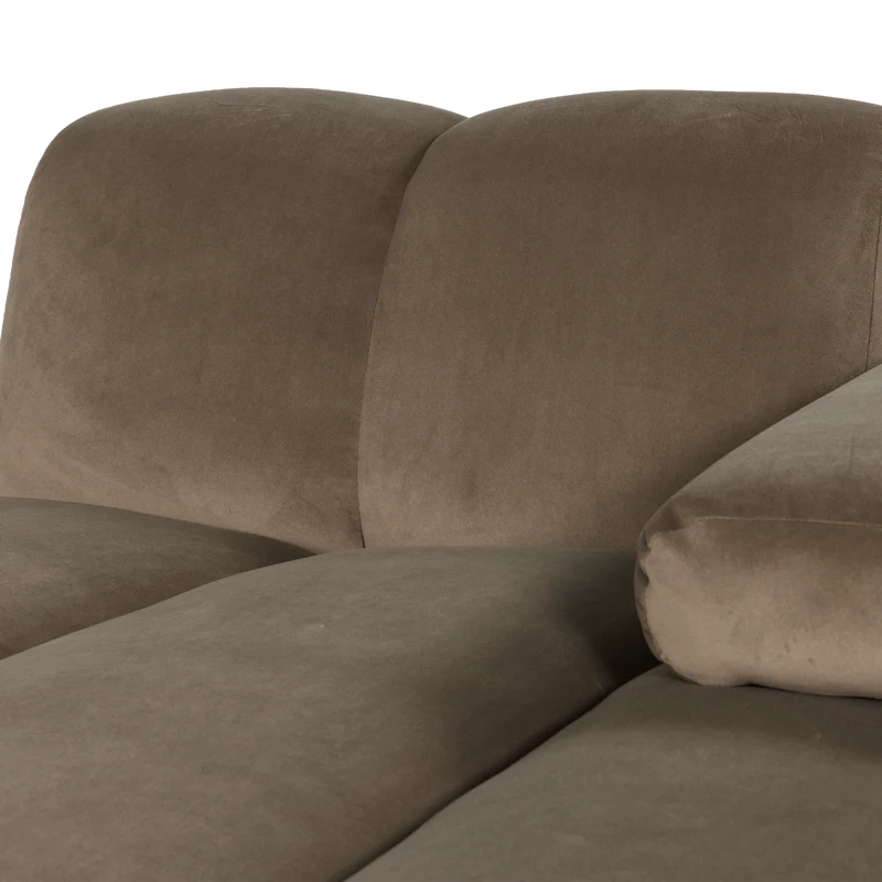 Mojo chaise longue element rechts samt taupe