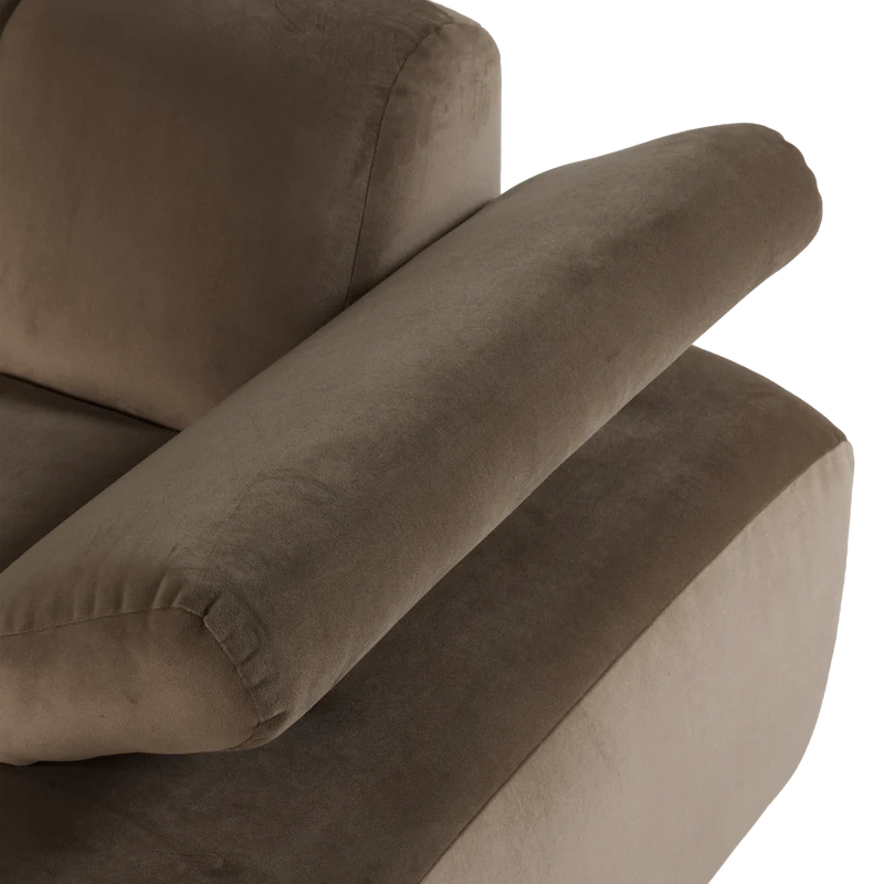 Mojo chaise longue element rechts samt taupe