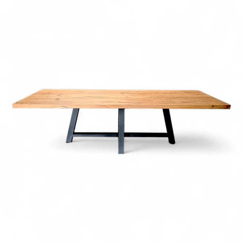 Table Faible Esstisch Jus Eiche massiv Mittelgestell Industrial Design Massivholz Tisch