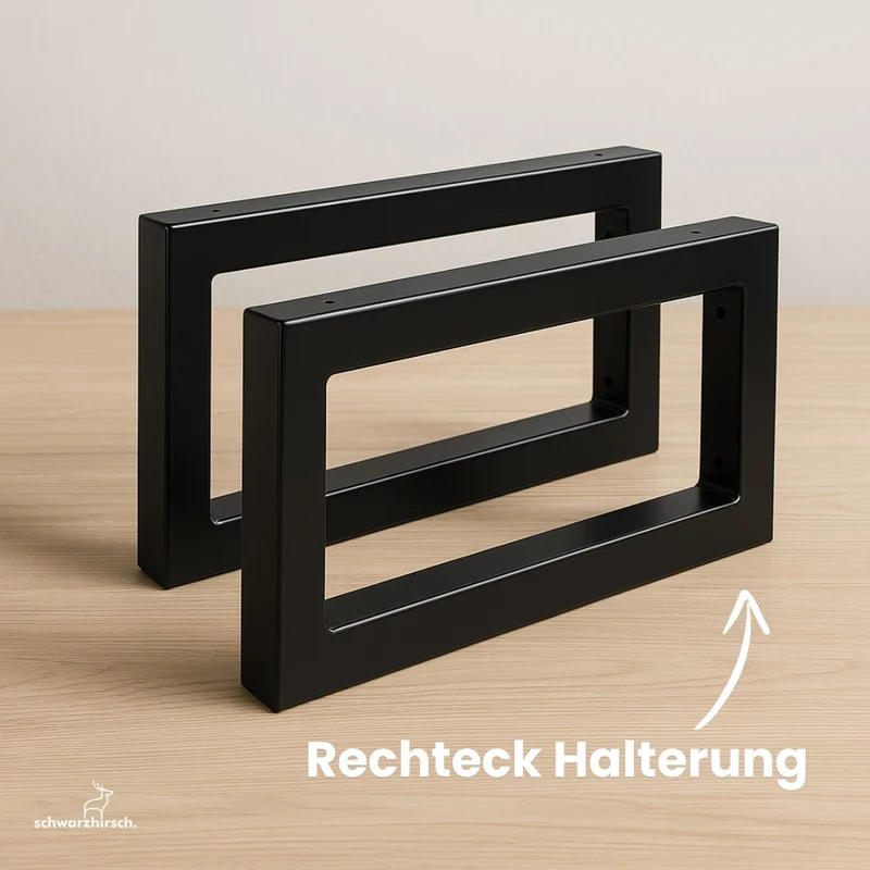 Waschtisch aus Eiche mit gerader Kante | Wandhalterung Rechteck