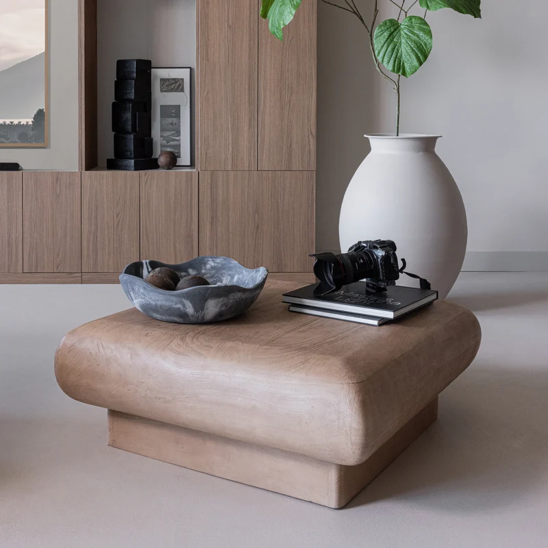 Rimea Couchtisch Mangoholz Hellbraun