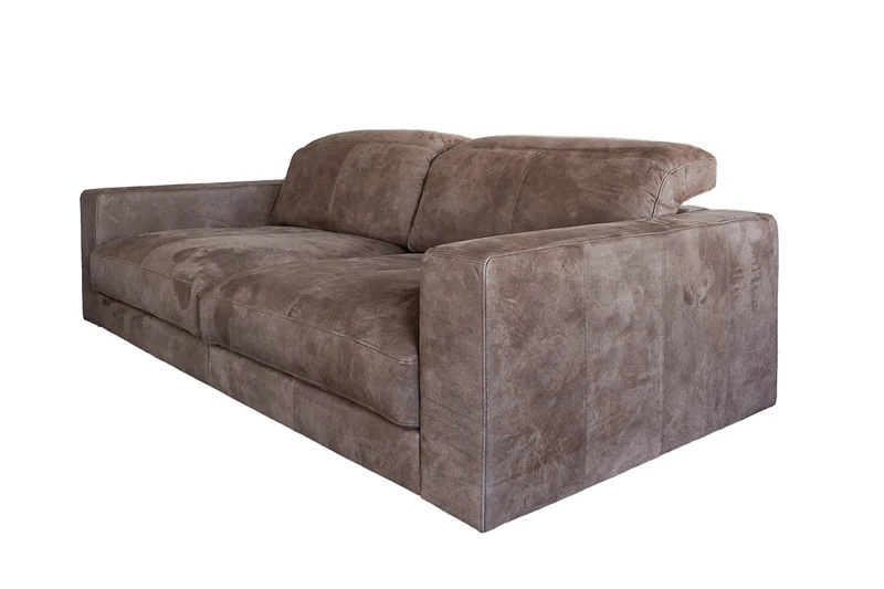B-Ware KAWOLA Sofa GIGANT 3,5-Sitzer extratief Leder braun