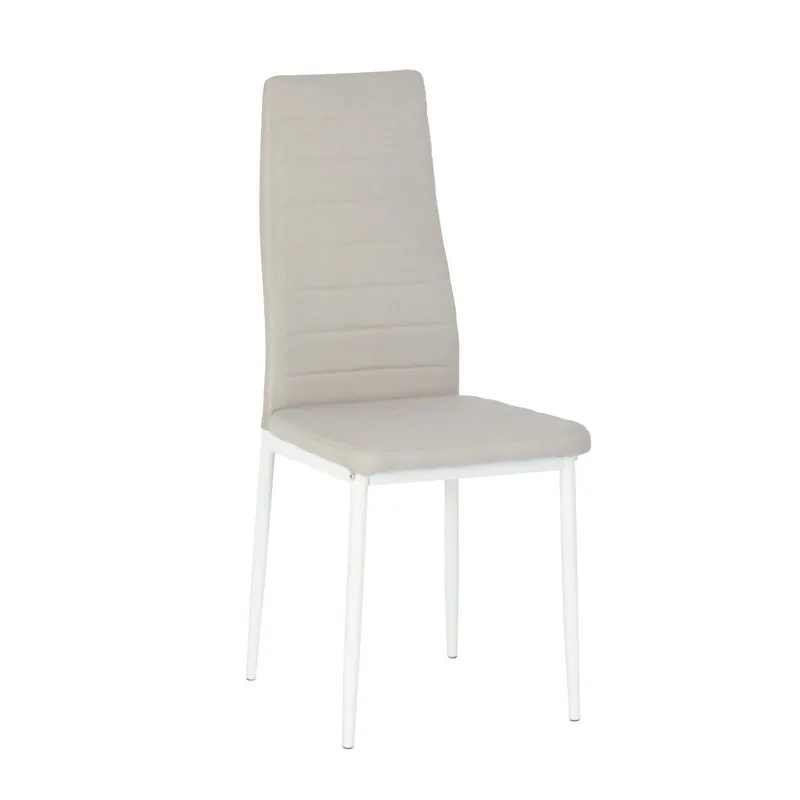 Moderne gepolsterte Esszimmerstühle (4er-Set) – Beige/Braun/Grau-ANN