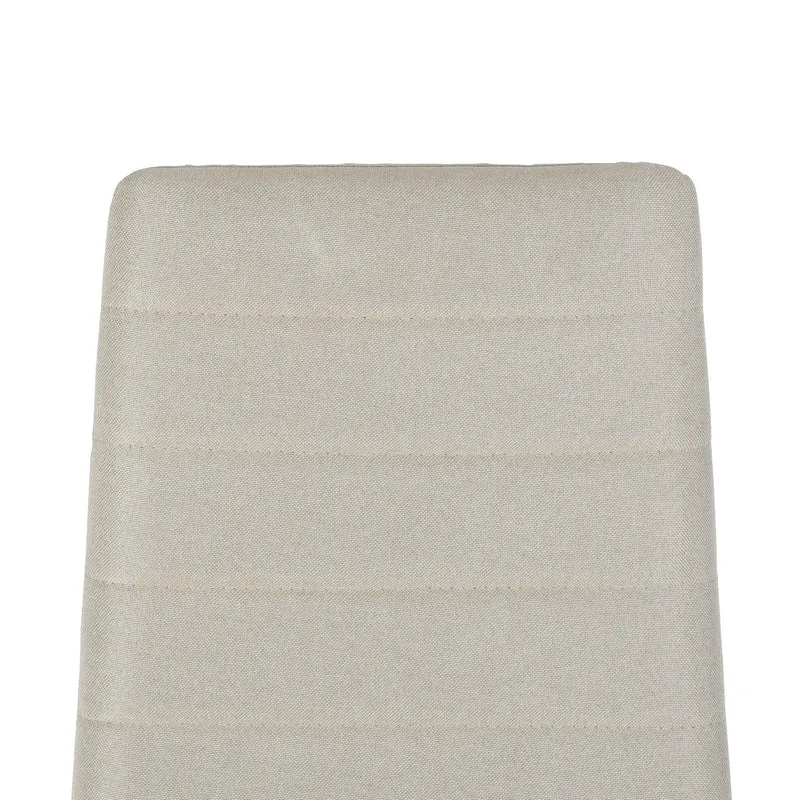 Moderne gepolsterte Esszimmerstühle (4er-Set) – Beige/Braun/Grau-ANN