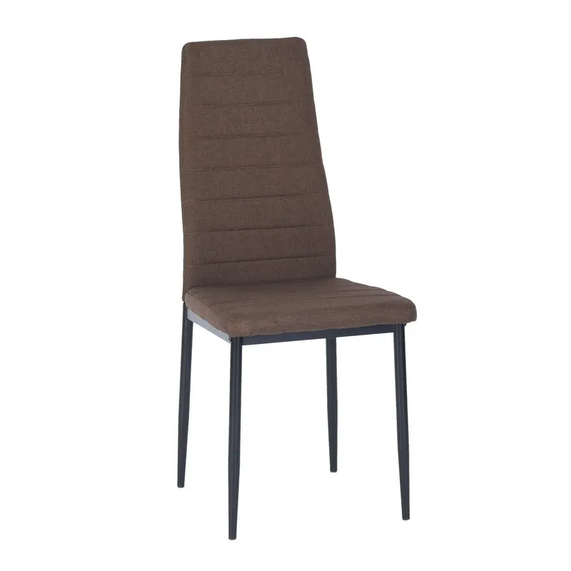 Moderne gepolsterte Esszimmerstühle (4er-Set) – Beige/Braun/Grau-ANN