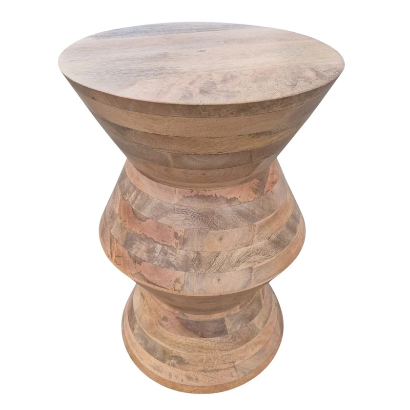Massivholz Beistelltisch KITAR-B 50cm Mangoholz natural Handmade