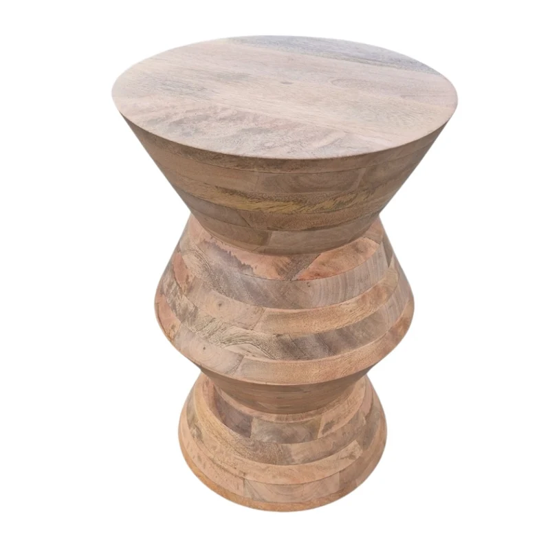 Massivholz Beistelltisch KITAR-B 50cm Mangoholz natural Handmade