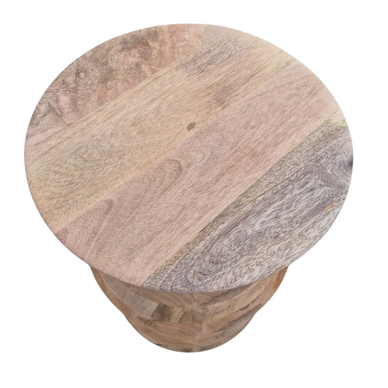 Massivholz Beistelltisch KITAR-B 50cm Mangoholz natural Handmade