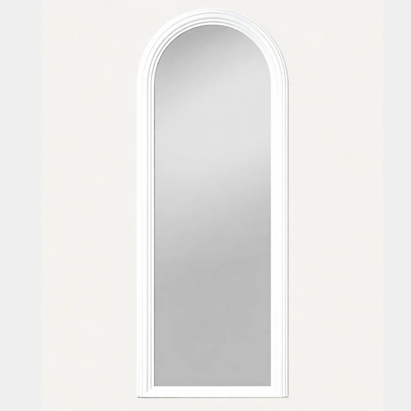 Design Rundbogen Spiegel 180x85cm FORMOSA weiss Wandspiegel
