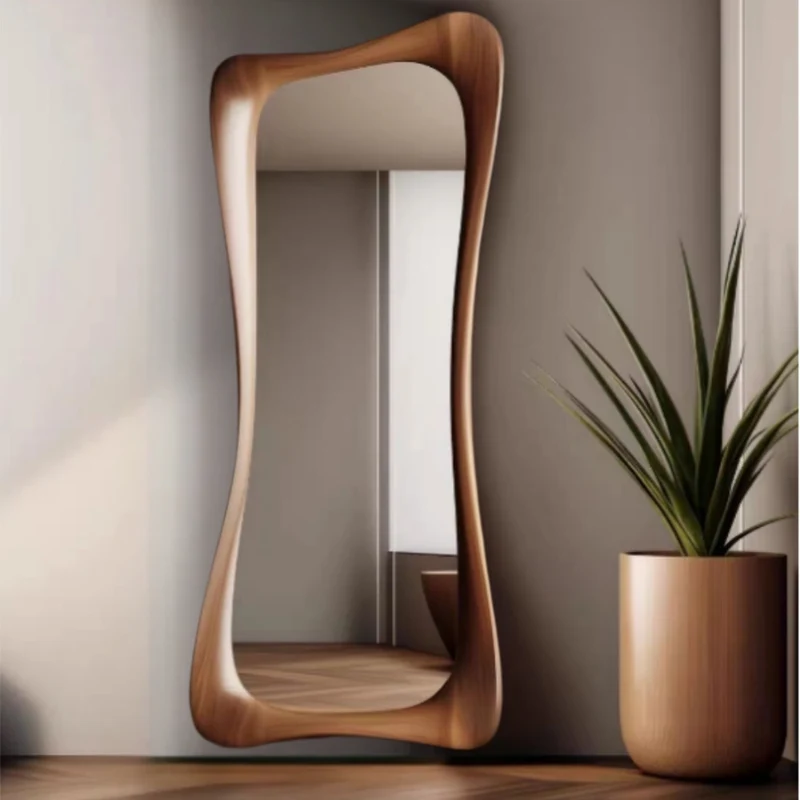 Design Massivholz-Spiegel CURVO 180x80cm natural Pinie Wandspiegel