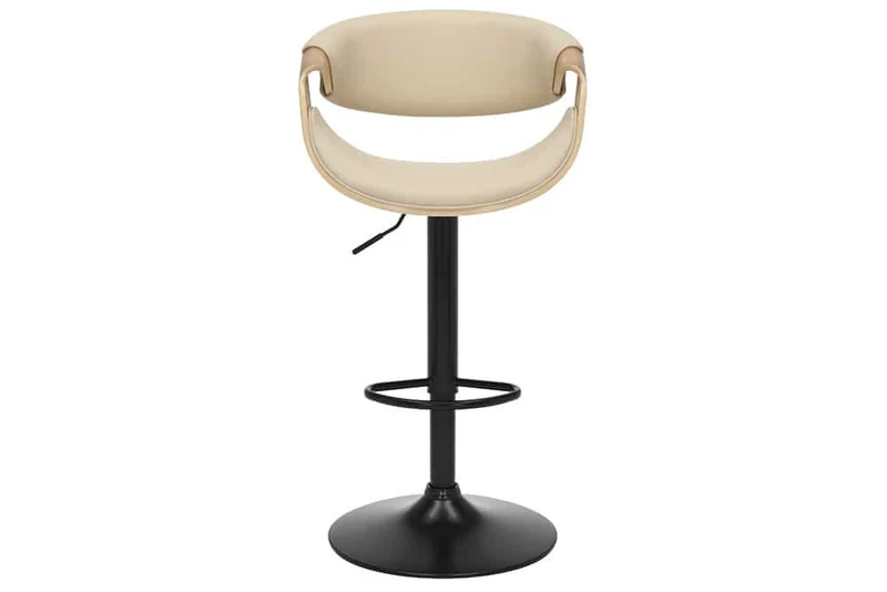 Design Barhocker FAMOUS natur höhenverstellbar Eiche creme Armlehne