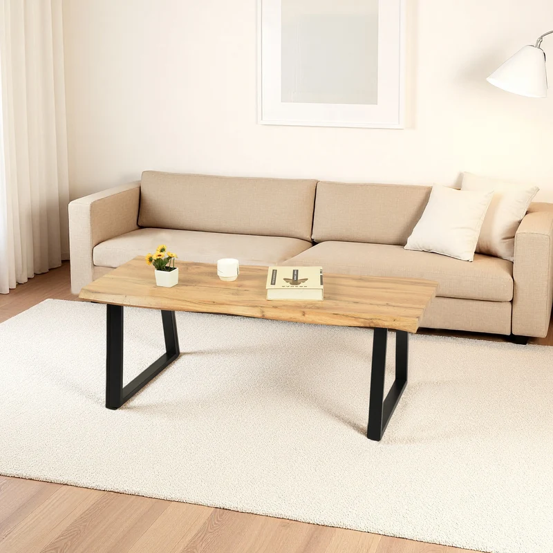 PILAR Niedriger Tisch Mitteltisch 110cm - HOLZ