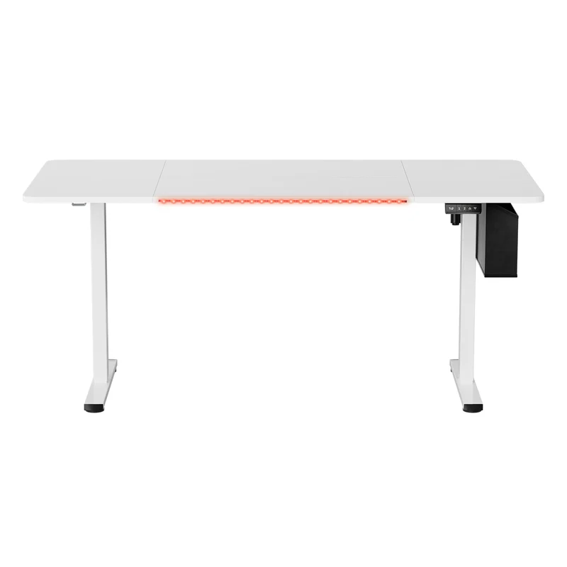 Elektrisch höhenverstellbarer Schreibtisch 160 x 75 cm, weiß-DUMONT
