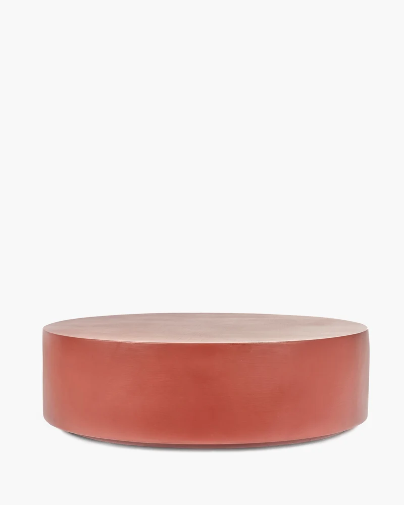 Round coffee table fiber red Pawn