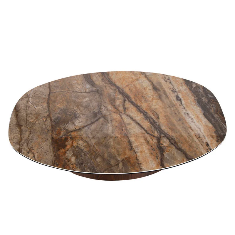 Danish Couchtisch – Keramik Onyx / Walnussfurnier