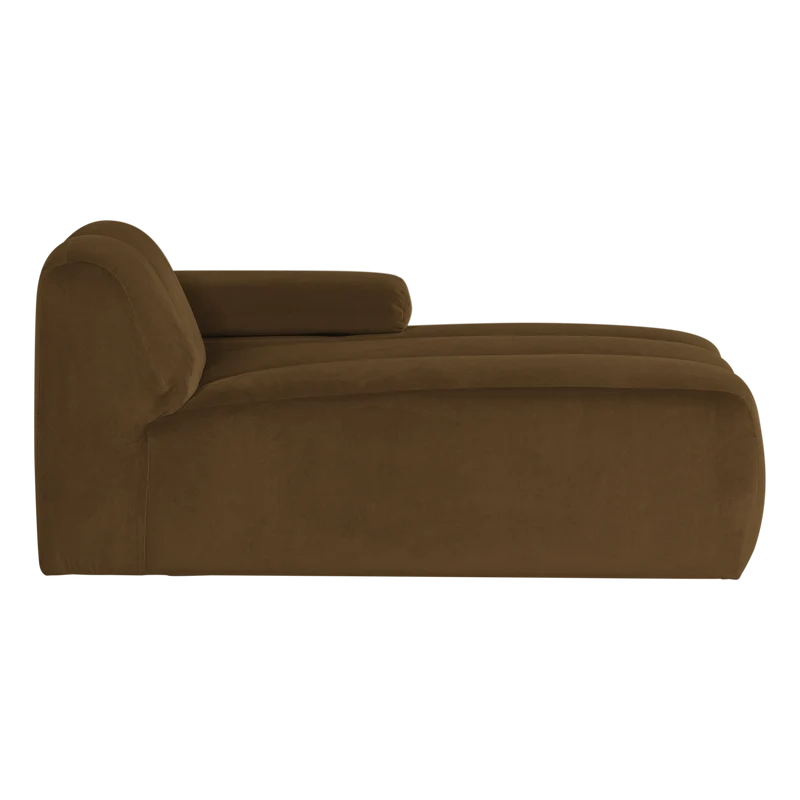 Mojo chaise longue element rechts samt honiggelb
