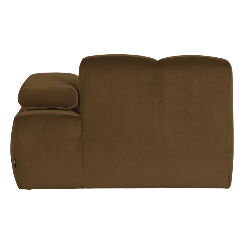 Mojo chaise longue element rechts samt honiggelb